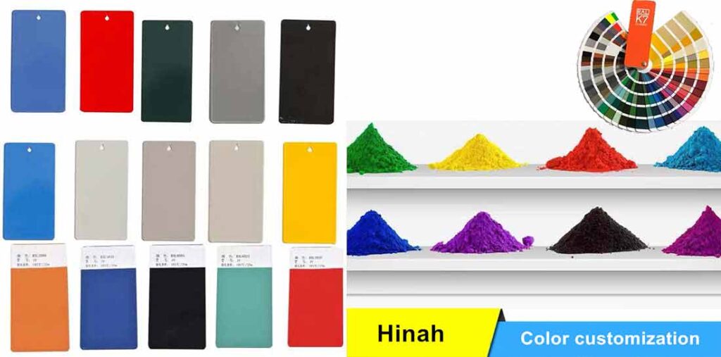 Powder coating customized powders